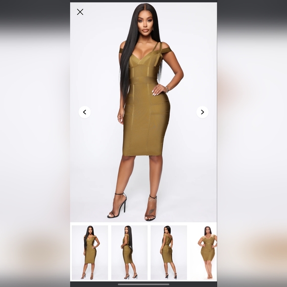 Fashion Nova Dresses & Skirts - Fashion Nova Yellow Ruched Bodycon Cocktail Dress